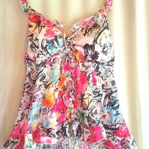 NWOT Nicole Benistii flower top